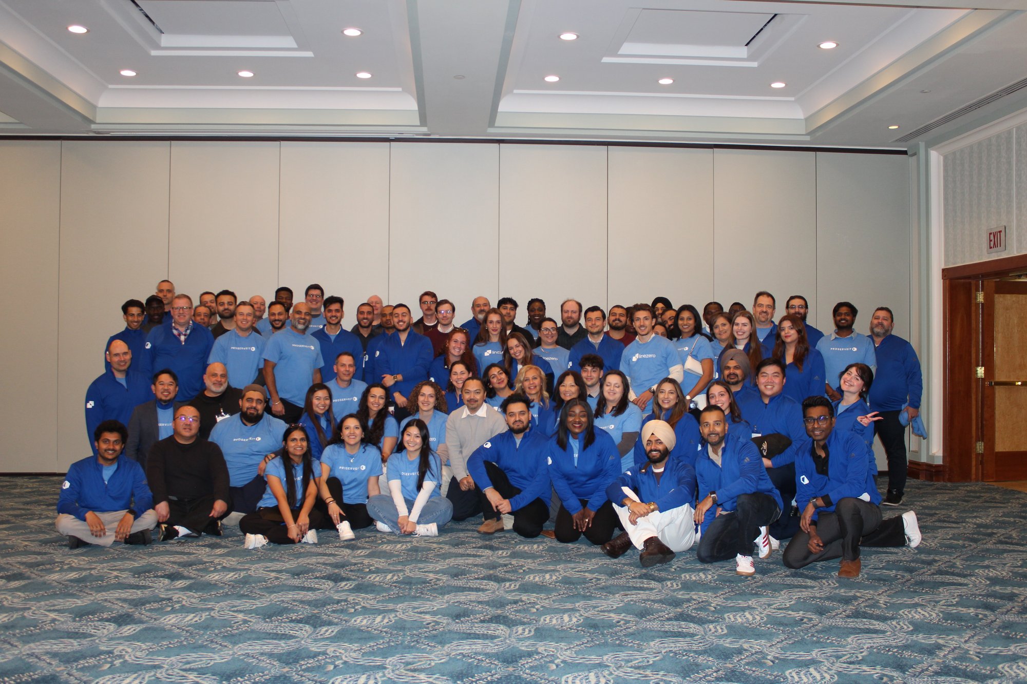 the ProServeIT and Linezero teams taking a group photo at the annuak general meeting