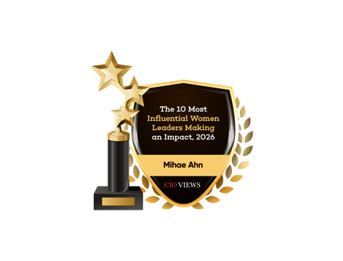 CIO Views award graphic recognizing Mihae Ahn as one of the “10 Most Influential Women Leaders Making an Impact, 2026.”