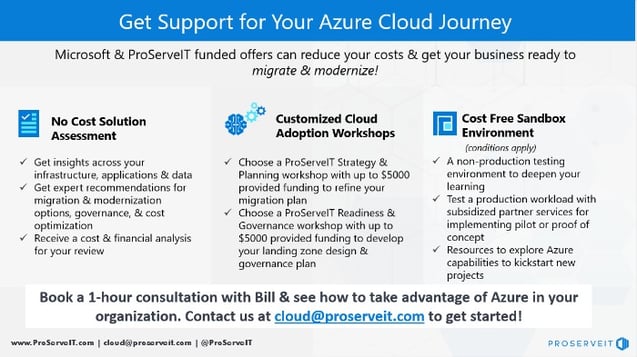 Azure Cloud Journey with ProServeit