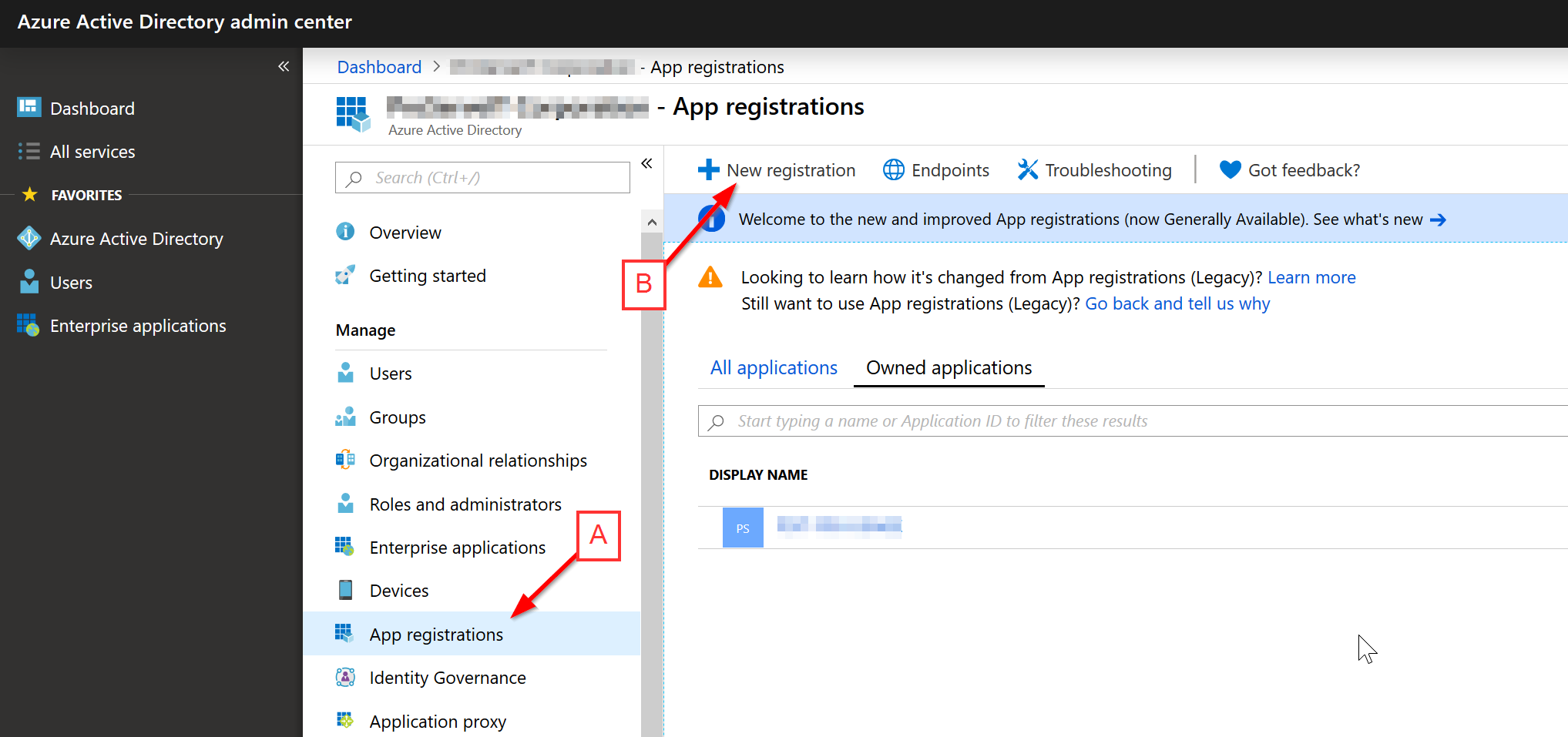 Azure AD Application: how to register an application