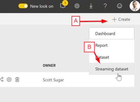 Power BI Steaming Dataset