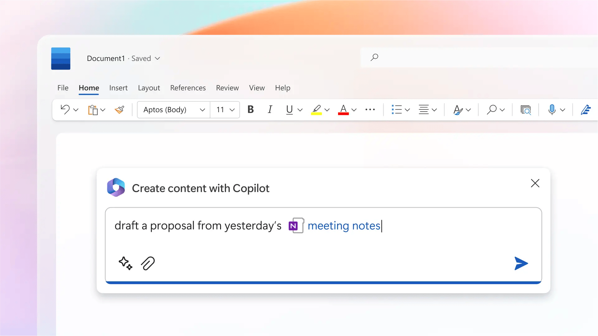 Create content with Copilot in Word