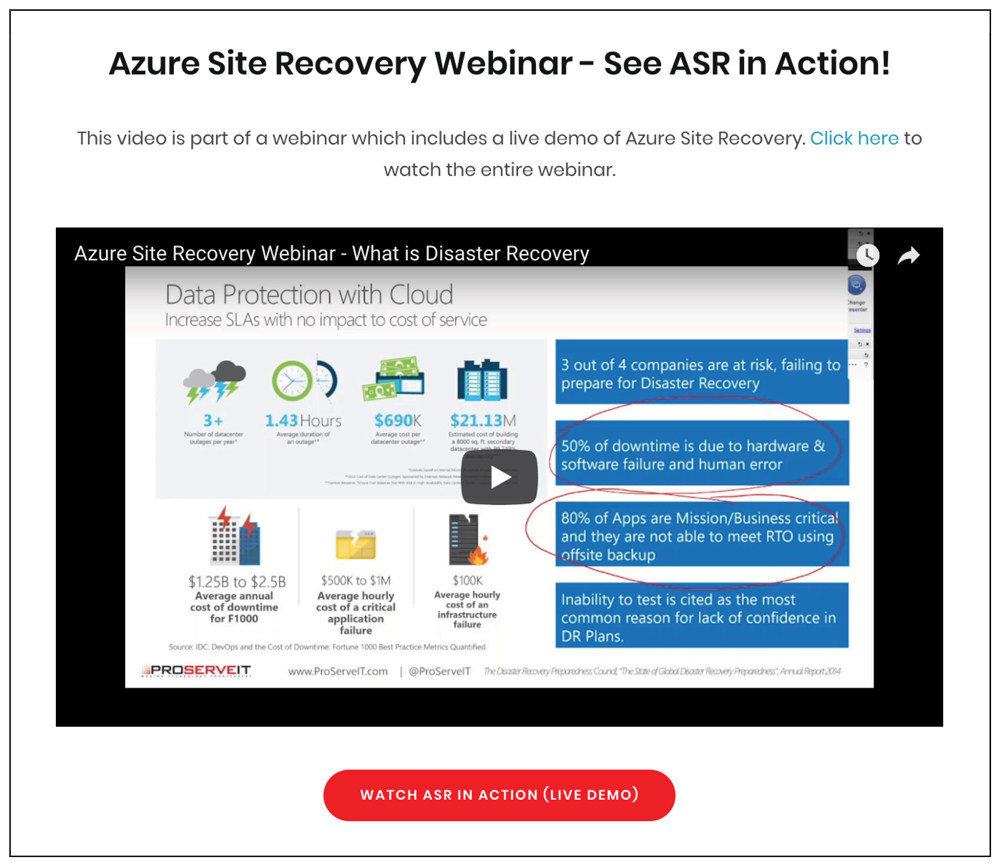 Azure Site Recovery On-Demand Webinar