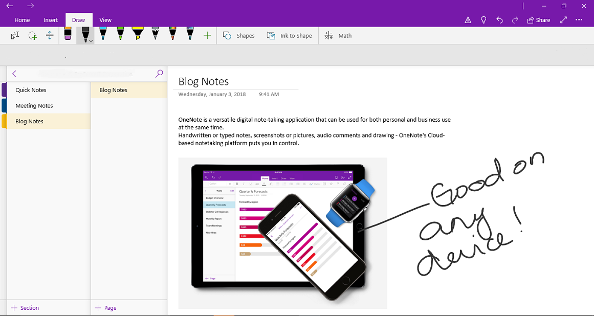 using onenote for note taking