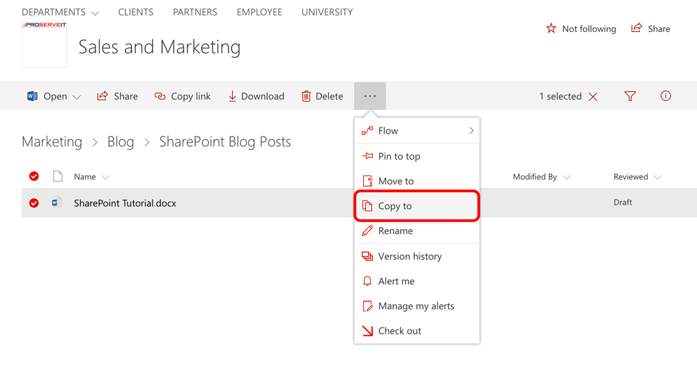 SharePoint: How to Copy and Move Files and Folders