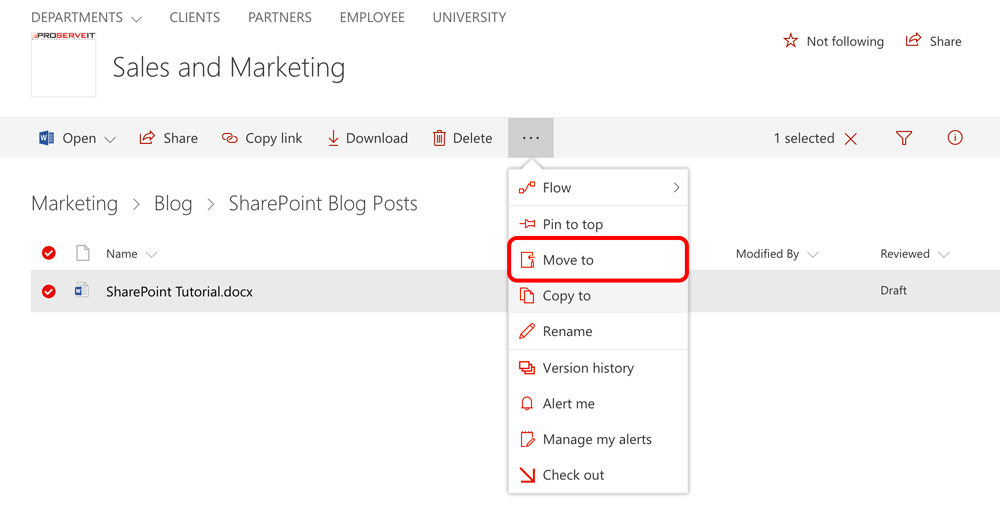 SharePoint Tutorial Tip: Copying and Moving Files and Folders