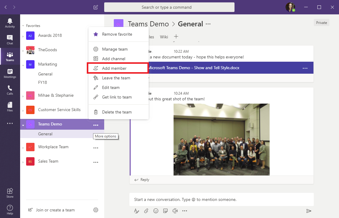 microsoft teams demo