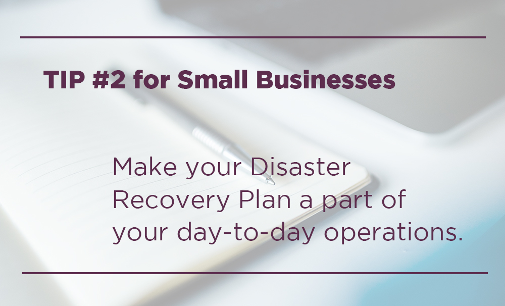 disaster recovery plan for small businesses