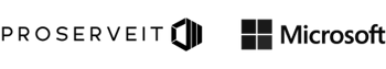 Microsoft and ProServeIT logos black