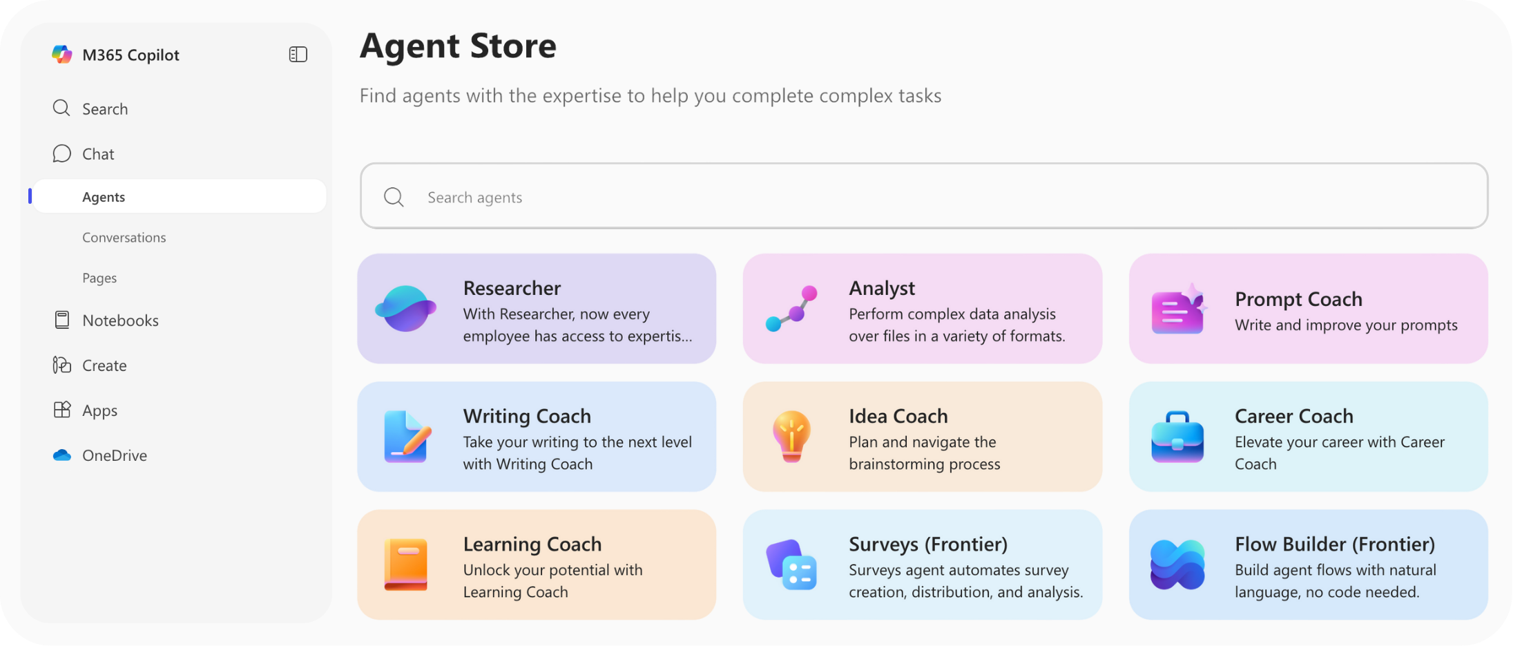 Microsoft 365 Copilot Agents Store