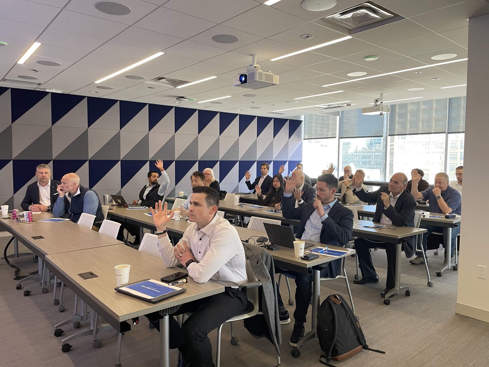 Executive and senior leaders attending a ProServeIT AI & Copilot Executive Briefing Session in Calgary focused on the oil and gas industry