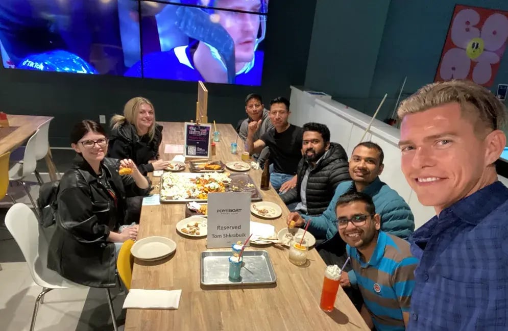 ProServeIT's Prince Edward Islands team out of dinner