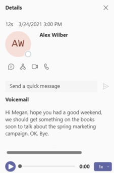 voicemail microsft teams