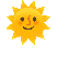 Sun with face