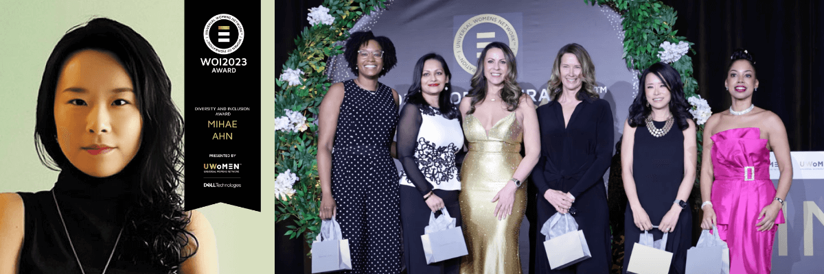 WOI2023 Diversity and Inclusion - A group of 5 women holding the award
