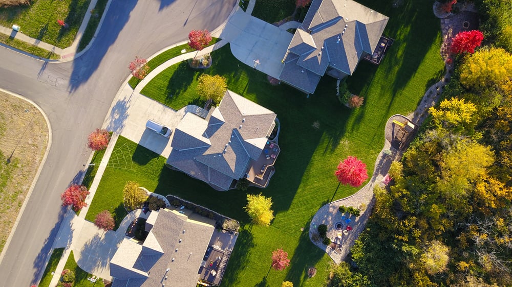image of houses seeing from above