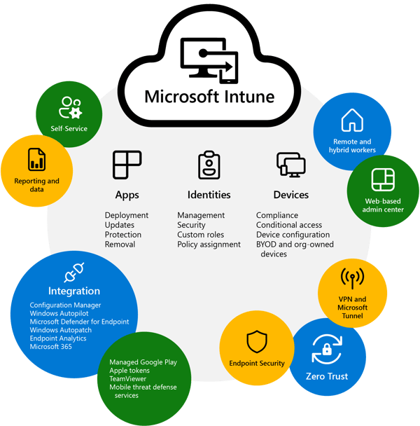 how microsoft intune integrated with m365 apps