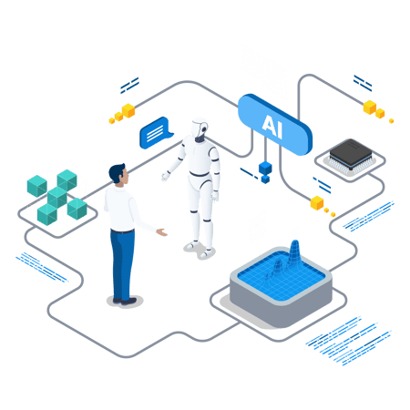 working-with-copilot vector illustration