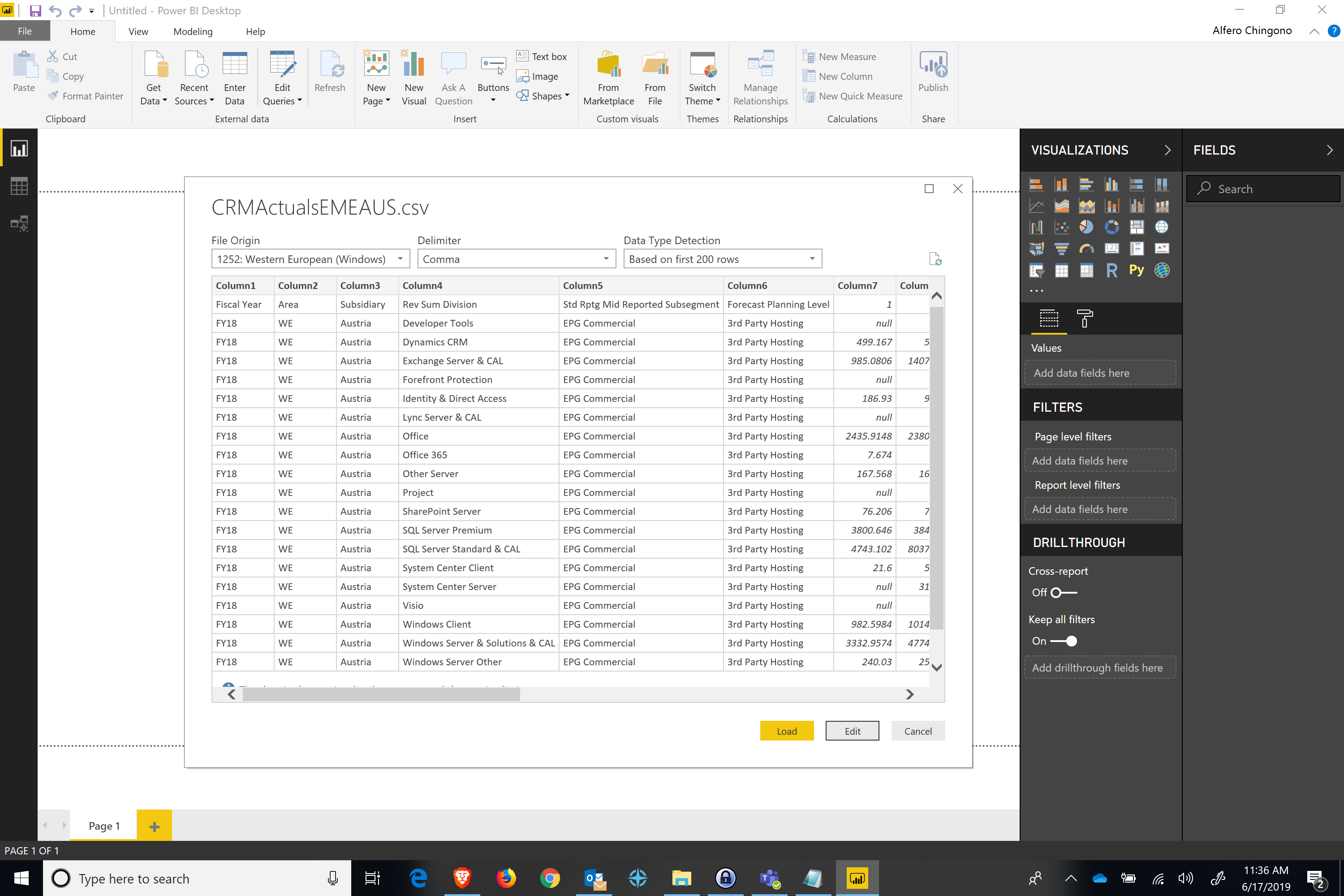 step 1 excel sheet