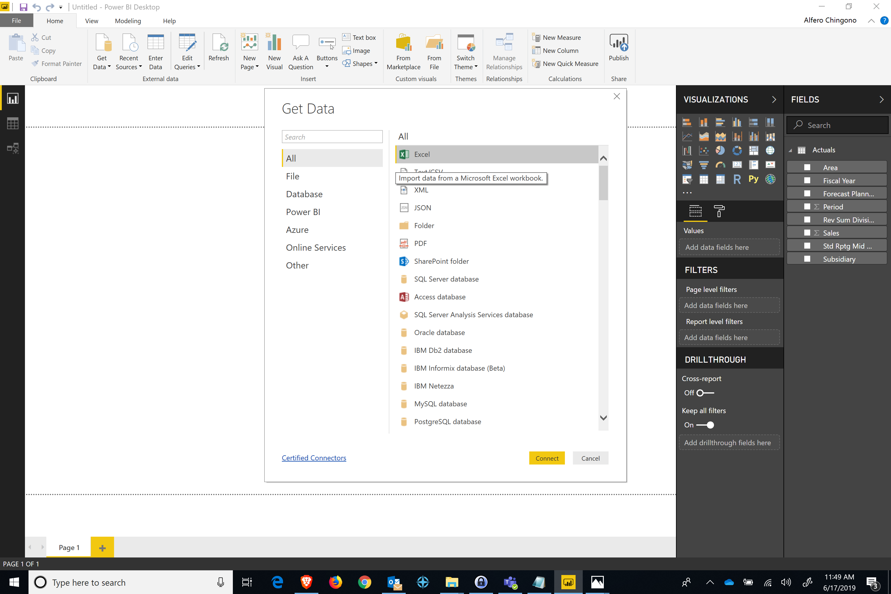 Step 1: Open the file that you want to upload into Power BI.