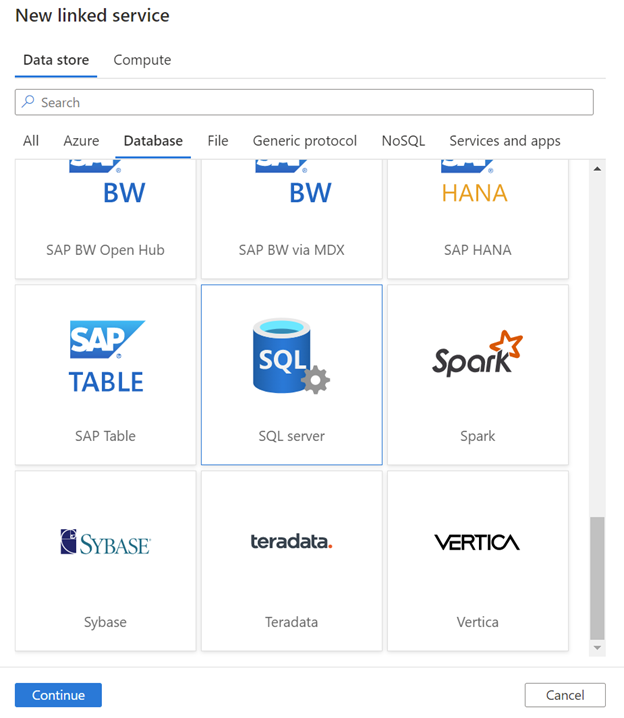 link-service-azure-sql