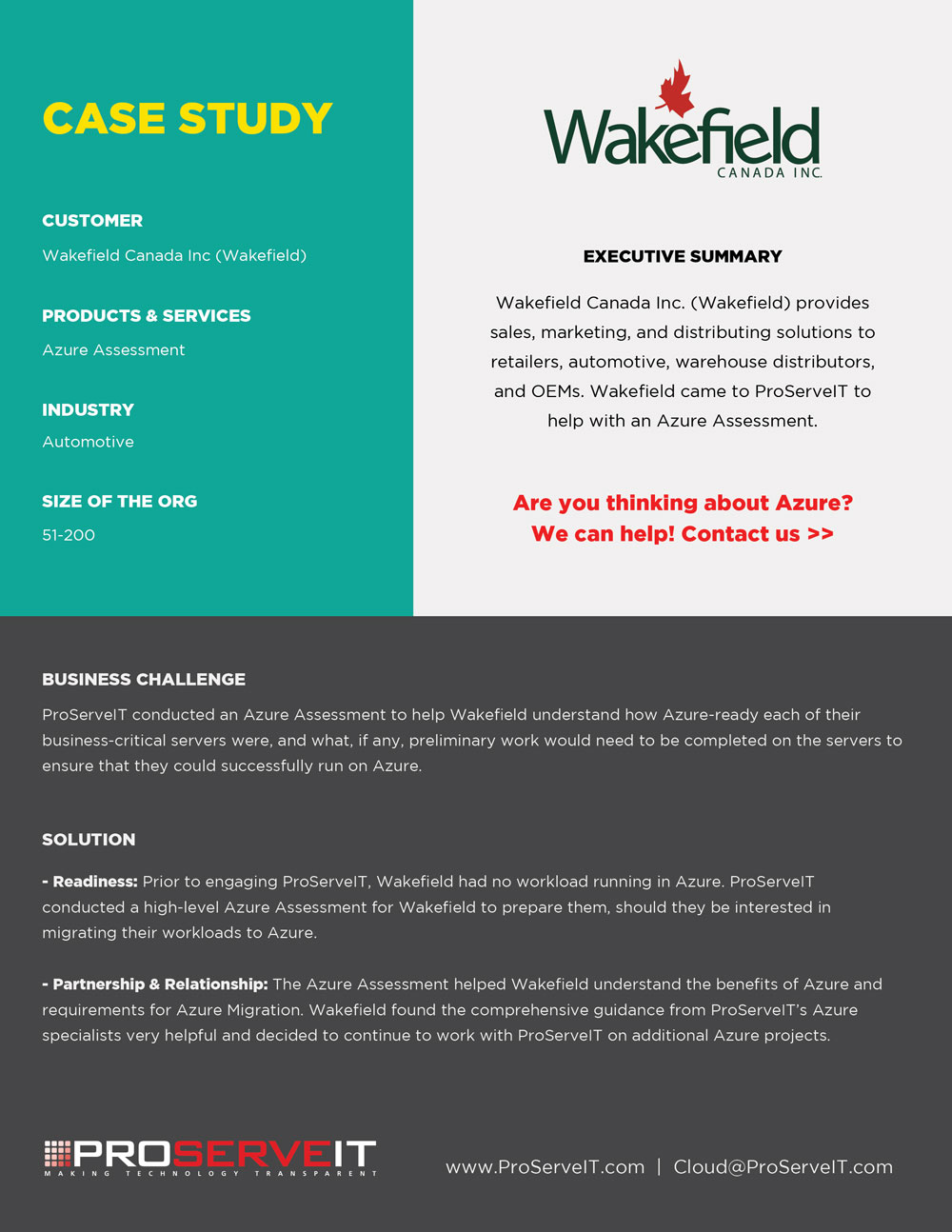 Wakefield: Azure Assessment