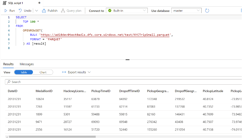 openrowset function