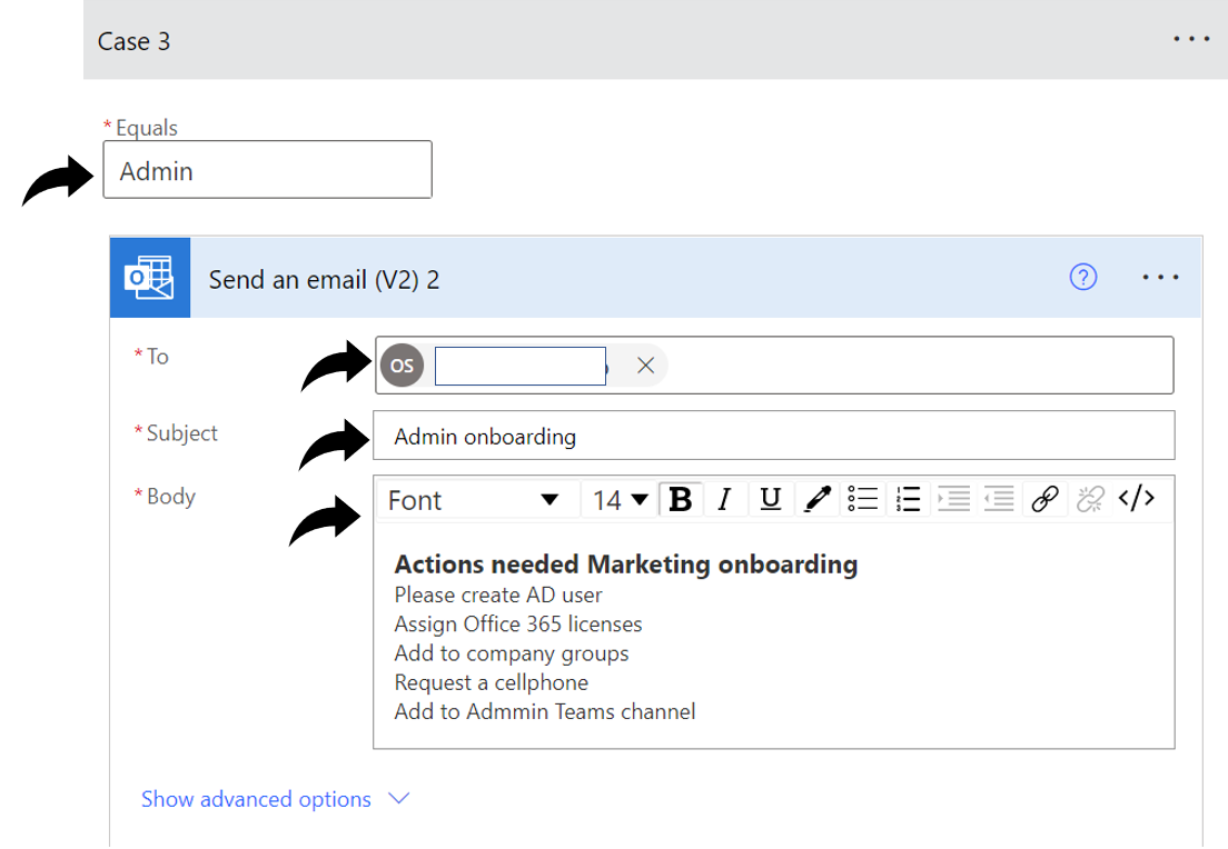 outlook and power automate example